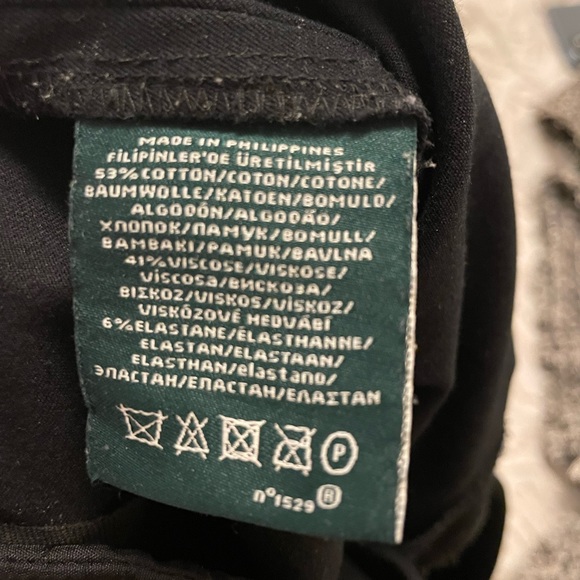 Ralph Lauren black stretch cotton blend skinny pants size 10 - Picture 7 of 9